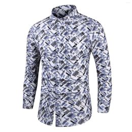 Men's T Shirts Light For Men Mens Loose Printed Long Sleeve Shirt Fashion Casual Flower Tech