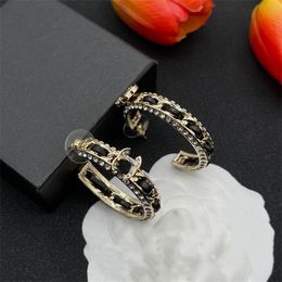 New Spring/Summer Luxury Letter C Earring Designer CCity tassels Stud Earing Women party hoop Gold Earrings Woman Accessories 76834