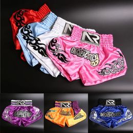 Men's Shorts Men's Boxing Pants Printing MMA Shorts Kickboxing Fight Grappling Short Tiger Muay Thai Boxing Shorts Clothing Sanda Kids Shorts 230707