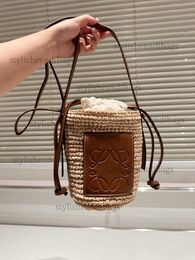 Drawstring Mini Bucket Straw Small New Designer Handbags Shoulder Bags Crossbody Phone Bag stylisheendibags 002