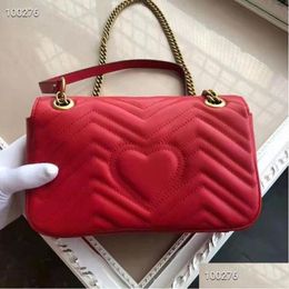 Bag Organiser 5 Colours Women Shoder Bags Chain Crossbody Fashion Quilted Heart Leather Handbags Female Famous Designer Purse 26Cm Dr Dhnju