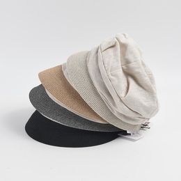 Wide Brim Hats Handmade Summer Hat For Women Soft Straw Patchwork Cloche Sun Cotton Chemo CapHeadwrap Cancer Patient Hair Loss