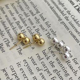 Stud Earrings Pure 925 Sterling Silver Ball For Children Girls Kids Baby Jewellery Small Solid Women