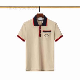 Men's Polos Designer 2023 Summer Mens polo Shirts men luxury classical Breast pocket embroidery letter print TShirts Lapel stripe printing t-shirt casual poloshirt 6