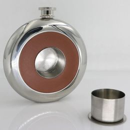 Hip Flasks 5oz Whiskey Stainless Steel Round Alcohol Flask Drinkware Wine Bottle Liquor Pot Accessories Tools