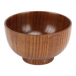 Bowls Handmade Wood Bowl Japanese Style Wooden Serving Tableware For Noodles Rice Soup Dip Salad Household