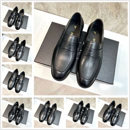 5A Original Luxurious Loafers Men Shoes Formal Dress Party Man Shoe Genuine Leather Handmade Business Office Designer Men Dress Shoes Size 38-45