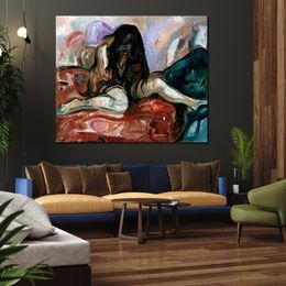 Modern Abstract Canvas Art Weeping Nude 1913 Edvard Munch Handmade Oil Painting Contemporary Wall Decor