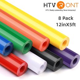 Window Film HTVRONT 8 Pack 12X5ft Multi Colours Permanent Adhesive Vinyl Rolls for Cricut Craft DIY Cup Glass Phone Case Decor EASY TO CUT 230707