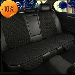 New Black Flax Car Seat Cover Four Seasons Universal Front Rear Back Backrest Auto Chair Seat Cushion Protector Pad