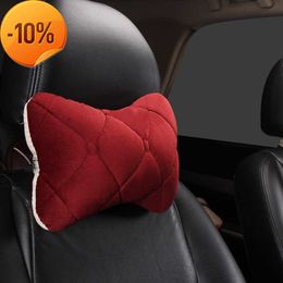 New Vehicle Headrest Neck Pillow Automotive Soft Warm Car Seat Head Rest Plush Cushion Car Interior Accessories Winter