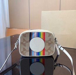coa crossbody bags Designer Bag handbags women Handbag Camera bag designers Womens Fashion Classic Rainbow Stripes Purse