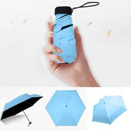 Umbrellas Mini Pocket Rain Umbrella Sun Shade Umbrella Lightweight Women Men Rain Umbrella UV Sun Capsule Umbrella for Business Travel