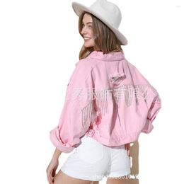 Women's Jackets European Style Retro Denim Woman Jacket Spring Autumn Female Coat Jeans Ripped