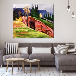 Modern Landscape Canvas Art from Thuringewald 1905 Edvard Munch Painting Hand Painted High Quality