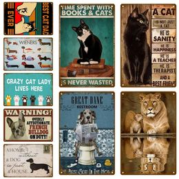 Beagle Plaque Metal Sign Animal Iron Plate Vintage For Door Tin Sign Funny Home Interior Paintings Mancave Wall Posters Room Decoration Decor Art Plates w01