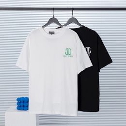 BLCG LENCIA 2023 Summer New 250g 100% Cotton Fabric T-shirt Men High Quality Print Color Drop Sleeve Loose Tshirts Oversize Tops 202310