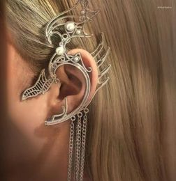 Backs Earrings Gothic Dragon Tassel Earclip Pagan Ear Cuff Fairy Goddess Party Jewellery For Women