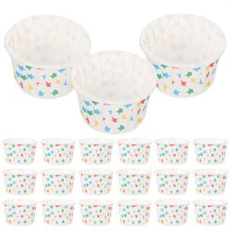 Bowls 100 Pcs Cake Cups Disposable Dinnerware Camping Supplies Picnic Decorations Light Party Paper Birthday Cupcake Liners