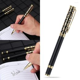 0.5mm Writing Supplies Stationery Signing Black Ink Ballpoint Pen Metal Rollerball Signature