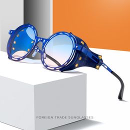 Sunglasses Round Steampunk Luxury Brand Designer Vintage Women Men Metal Punk Sun Glasses UV400 Shades Eyewear 230707