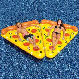 Sand Play Water Fun Inflatable Swimming Floating Pizza Pool Float For Adult Outdoor Foldable Water Hammock Mattress Circle Rubber Inflating Summer 230707