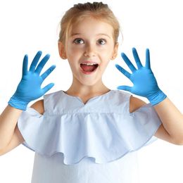 Gloves Children's Disposable Nitrile Gloves Food Contact Rubber Gloves Children's Painting and Playing Dishwashing Cleaning Gloves