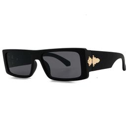 Fashion Lou top cool sunglasses new L letter Personalised small frame square Sunglasses UV proof outdoor with original box