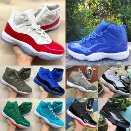 Basketball Shoes Sports Trainers Sneakers Cool Grey Hyper Royal Blue Cherry Lakers Gym Red Medium Olive 11 Xi High Jumpman OG designer shoes