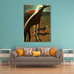 Modern Hand Painted Abstract Canvas Art Os Galgos 1911 Souza Cardoso Oil Painting Home Decor for Bedroom