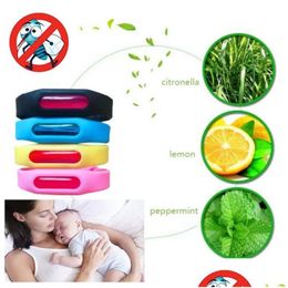 Anti-Itch Gel/Cream 100Pcs Anti Mosquito Pest Insect Bugs Repellent Repeller Wrist Band Bracelet Wristband Protection Deet Nontoxic Dhivn