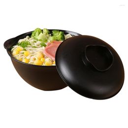 Bowls Ramen Bowl Microwavable Instant Noodle With Lid Microwave Covered Design For Heating Convenience Not Easy To Burn