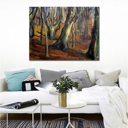 Modern Abstract Canvas Art Autumn (old Trees Ekely) Edvard Munch Handmade Oil Painting Contemporary Wall Decor