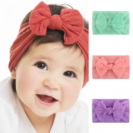 32 color european and american summer style childrens hair accessories macaron color gold velvet hair band double bowknot baby headband with elastic sd052 E23