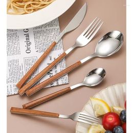 Flatware Sets 3pcs Spoon And Fork Set Dinnerware Stainless Steel Cutlery Kitchen Gold Silver Dinner Knife