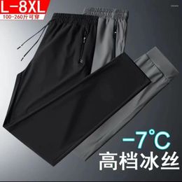Men's Pants Summer Casual Ice Silk Thin Running Sports Quick-drying Trousers Sweatpants For Men