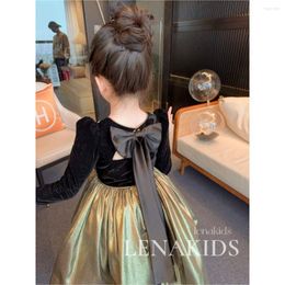 Girl Dresses 2023 Girls Big Bow Birthday Party Dress Top Fashion Elegant Kids Children Vestidos Clothes