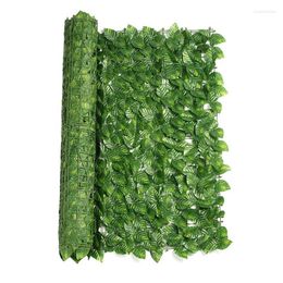 Decorative Flowers Artificial Hedge Wall 19.6x118in Ivy Privacy Fence Screen High-Density