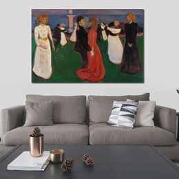 Colorful Abstract Art Dance of Life 1899-1900 Edvard Munch Painting Modern Living Room Decor Large