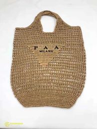 Designer Woven P Bag Fashion Crochet Handbag Large Capacity Photography Holiday Shopping Bag Straw Woven Bag