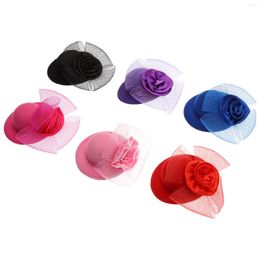 Bandanas 6 Pcs Girl Hats Tiny Miniature Party Little Dolls Craft Girls Formal Top Dress