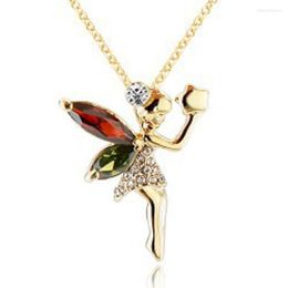 Pendant Necklaces Women & Pendants Rose Gold Plating Austrian Crystal Angel Necklace Jewellery Mix Colours Options