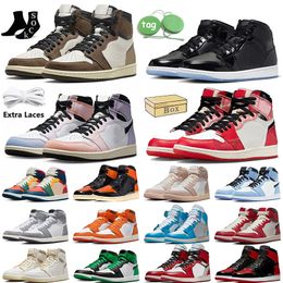 Jumpman 1 jorden1s High OG Craft Sail 1s Basketball Shoes sports Spiders-Verse Denim Washed Heritage Pink White Cement Lost and Found OG Original Sneakers With Box