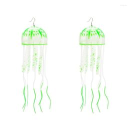 Storage Boxes 1 Pair Of Earrings Jellyfish For Women Ocean Glow Weird UV Reactive Jewellery Gifts In The Dark Party