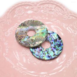 Pendant Necklaces Shell Natural Abalone Round Circle Charms For Jewellery Making DIY Necklace Bracelet Accessory