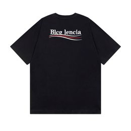 BLCG LENCIA 2023 Summer New 250g 100% Cotton Fabric T-shirt Men High Quality Print Colour Drop Sleeve Loose Tshirts Oversize Tops 2023119