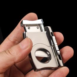 ZL1163 Stainless Steel Cigar Cutter and Punch - Portable Multifunctional Tool for Perfect Cut and Draw - Great Gift for Cigar Lovers