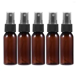 Storage Bottles 20Pc 30ml Amber Glass Spray Small Mist Travel Empty Sprayer ( Brown With Black )