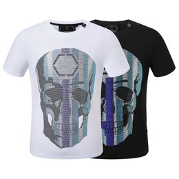 22SS Men T Shirt designer PP Skull Diamond t shirt Short sleeve Dollar Brown bear Brand O-Neck high Quality Skulls PP2112 tops