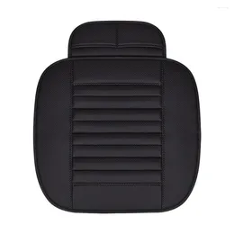 Car Seat Covers Insert Four Season Cushion Mat Bamboo Charcoal Pad Without Backrest Black